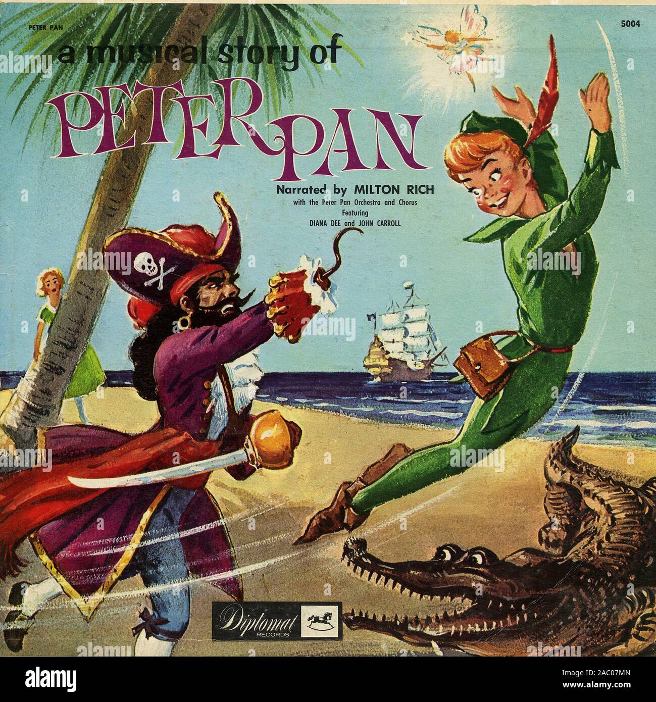 Une histoire musicale de Peter Pan - couverture de l'album vinyle vintage  Photo Stock - Alamy