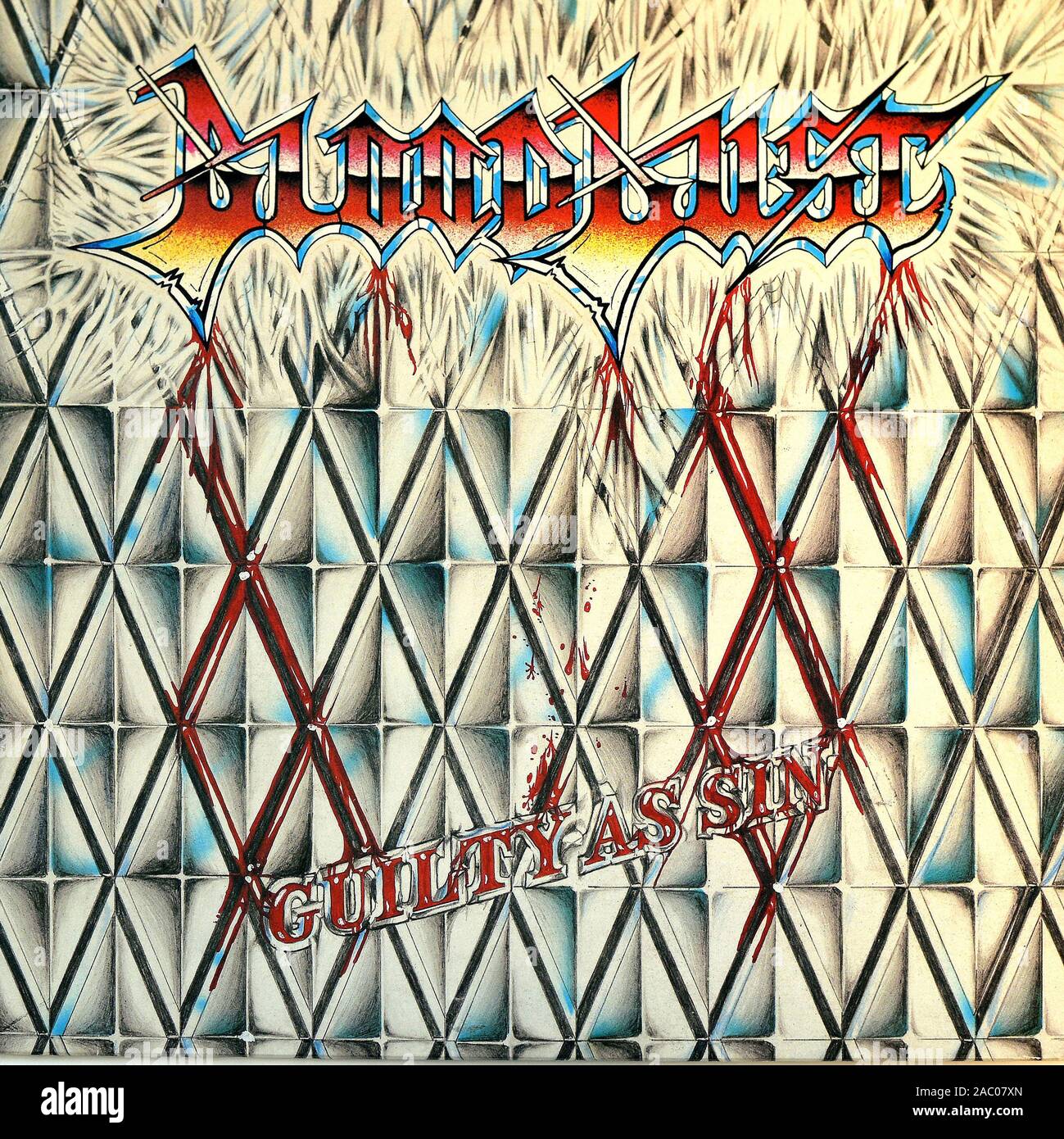 BLOODLUST coupable comme péché - couverture de l'album vinyle vintage Banque D'Images