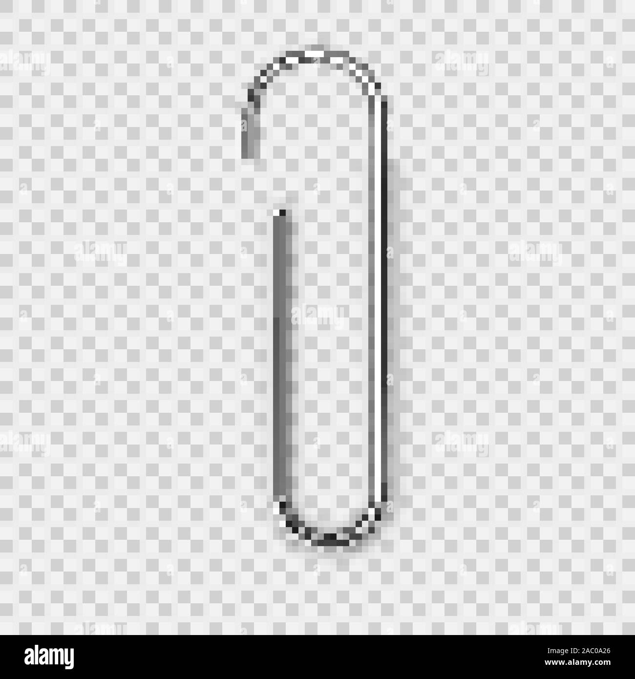 Clip métal papier réaliste isolé sur fond transparent. Marque-page, binder. Vector illustration. Illustration de Vecteur