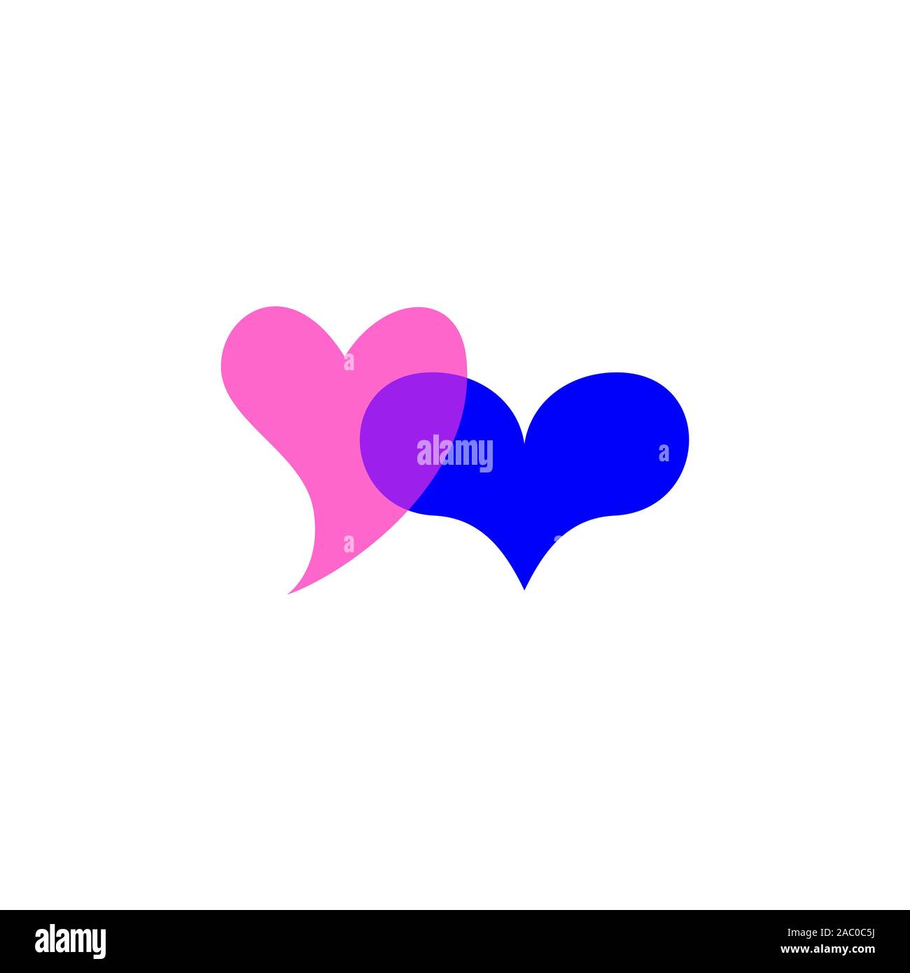 L Icone De Cœur Isole Sur Fond Blanc L Icone Romantique Coeur Bleu Et Rose Symbole D Amour Happy Valentines Day Et Elements De Design De Mariage Ve Simple Image Vectorielle Stock Alamy