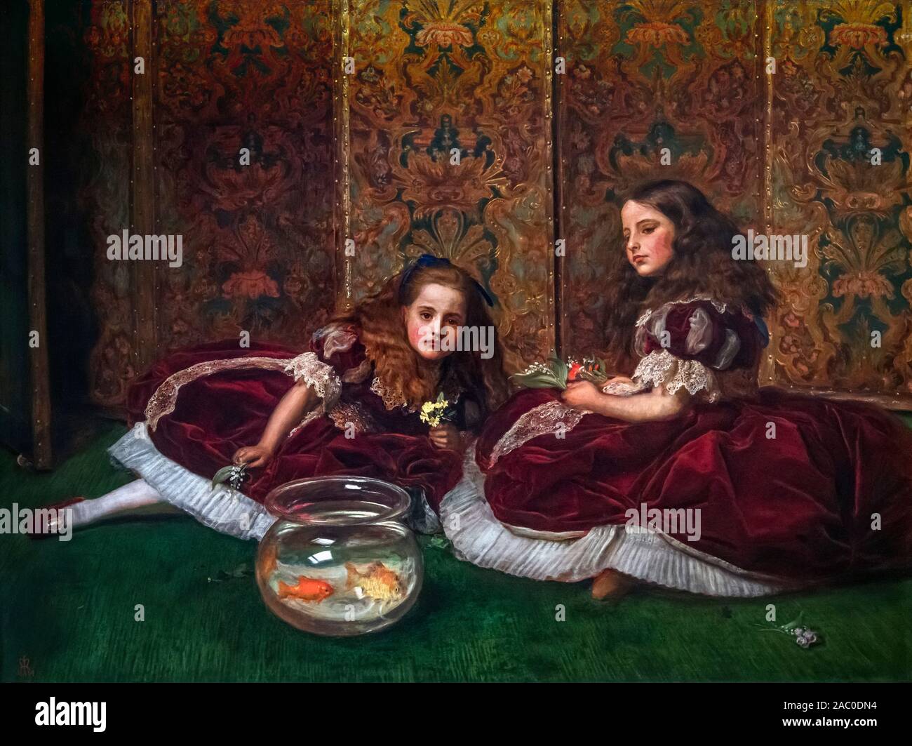 Heures de loisir par John Everett Millais (1829-1896), huile sur toile, 1864 Banque D'Images