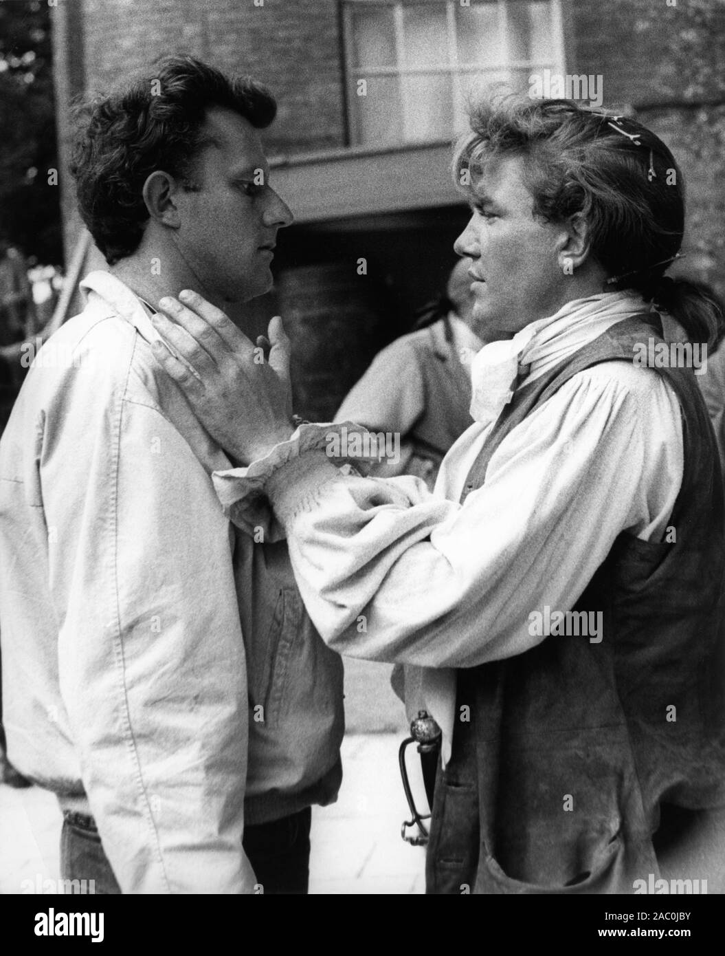 Réalisateur Tony Richardson et Albert Finney sur set location tournage candide TOM JONES 1963 scénario John Osborne roman Henry Fielding Woodfall Film Productions / United Artists Banque D'Images