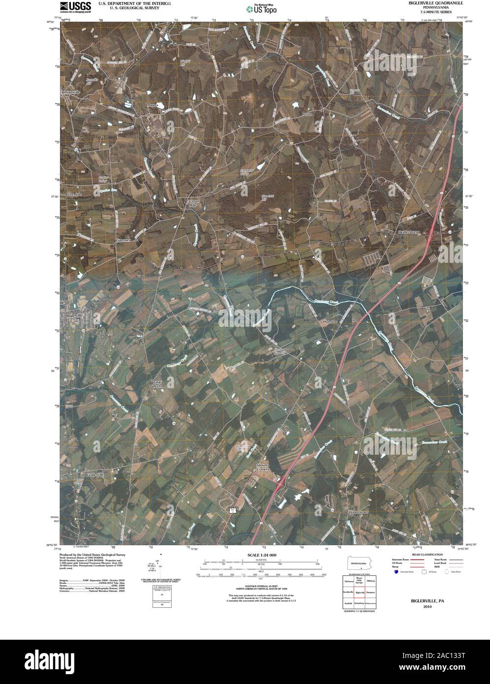 Carte TOPO USGS Alaska PA Suwanee 20100610 Restauration TM Banque D'Images