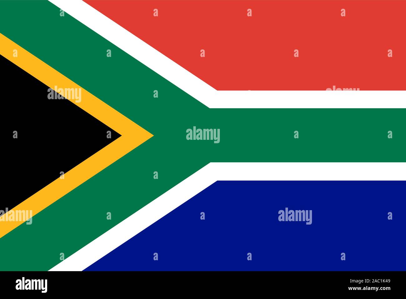 Drapeau de l'Afrique du Sud. Drapeau national. Vector illustration. Illustration de Vecteur