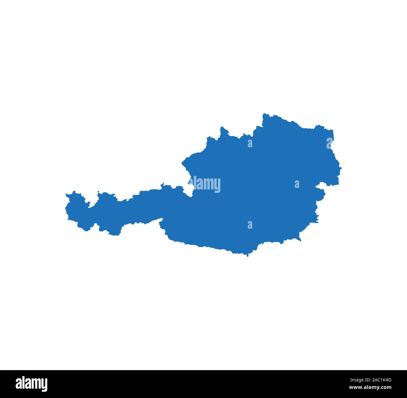 Autriche carte sur fond blanc. Vector illustration. Illustration de Vecteur