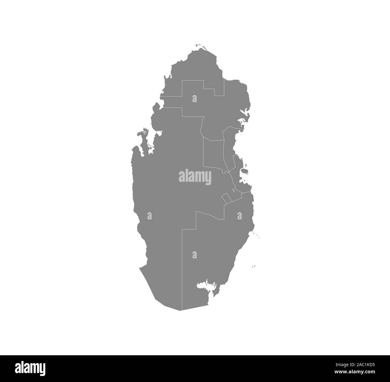 Qatar carte sur fond blanc. Vector illustration. Illustration de Vecteur