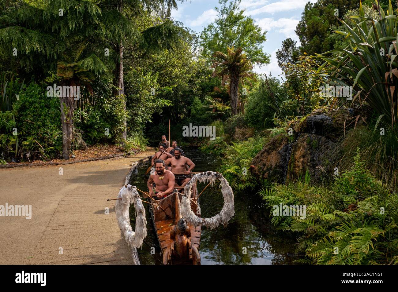 Tamaki Maori Village, Rotorua, Nouvelle-Zélande. Aotearoa Banque D'Images