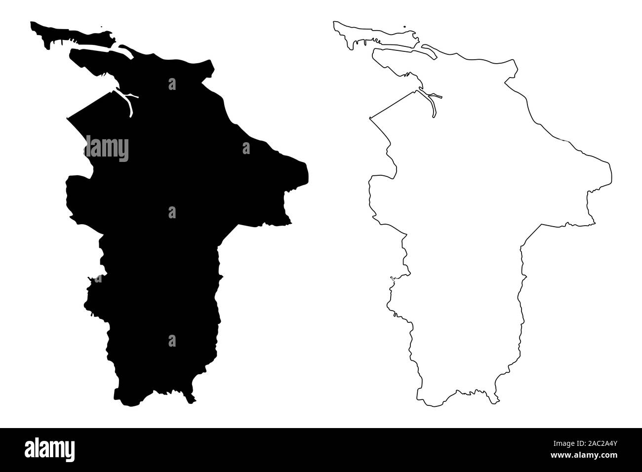 La municipalité de San Juan (Commonwealth de Porto Rico, Porto Rico, communication, des matières, des territoires des États-Unis) map vector illustration, scribble Illustration de Vecteur