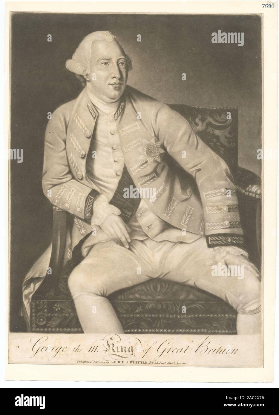 George III, Roi de Grande-Bretagne, d'un soldat de Grande-Bretagne, Angleterre,UK, comprend quelques reproductions photomécaniques. Printmakers : Francesco Bartolozzi, Henry Bryan Hall et Alexander Hay Ritchie. Titre du calendrier de collecte d'Emmet. EM7680 ; George III, Roi de Grande-Bretagne Banque D'Images