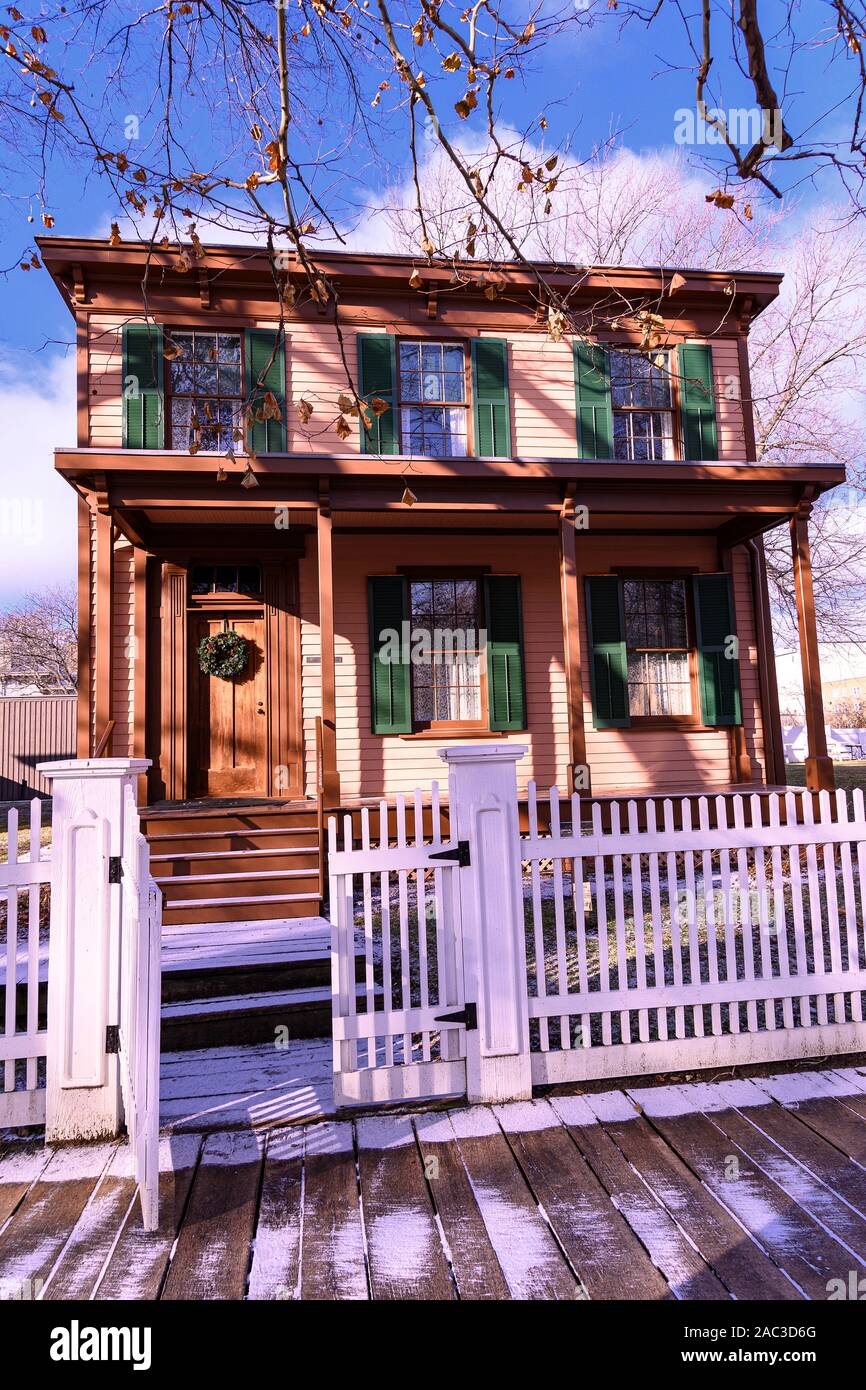 George Shutt Chambre à Springfield, Illinois. Banque D'Images