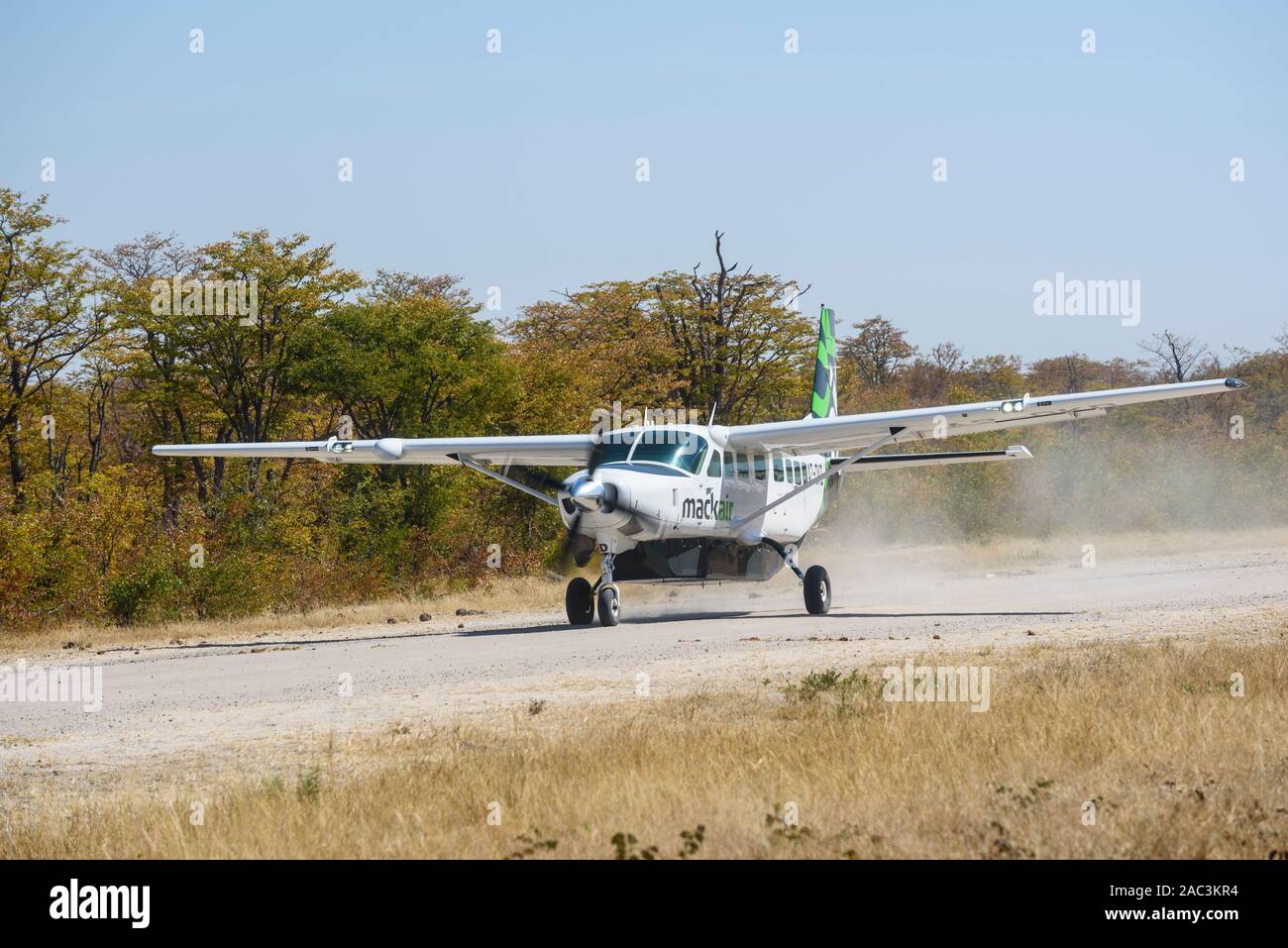 Vols aériens Mack à travers le Delta d'Okavango, au Botswana Banque D'Images