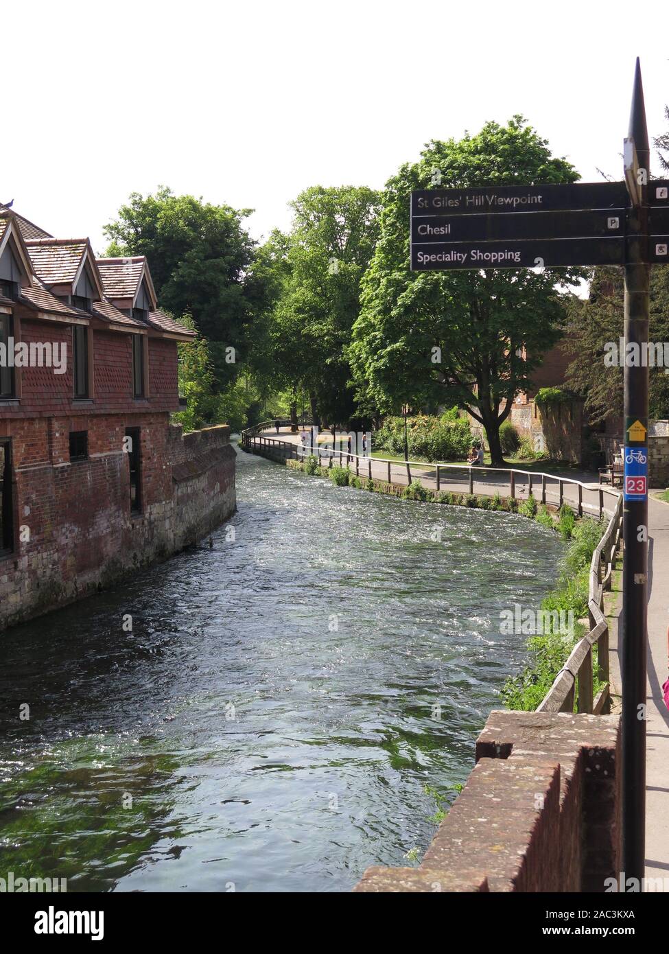 Itchen River, Winchester, Royaume-Uni Banque D'Images