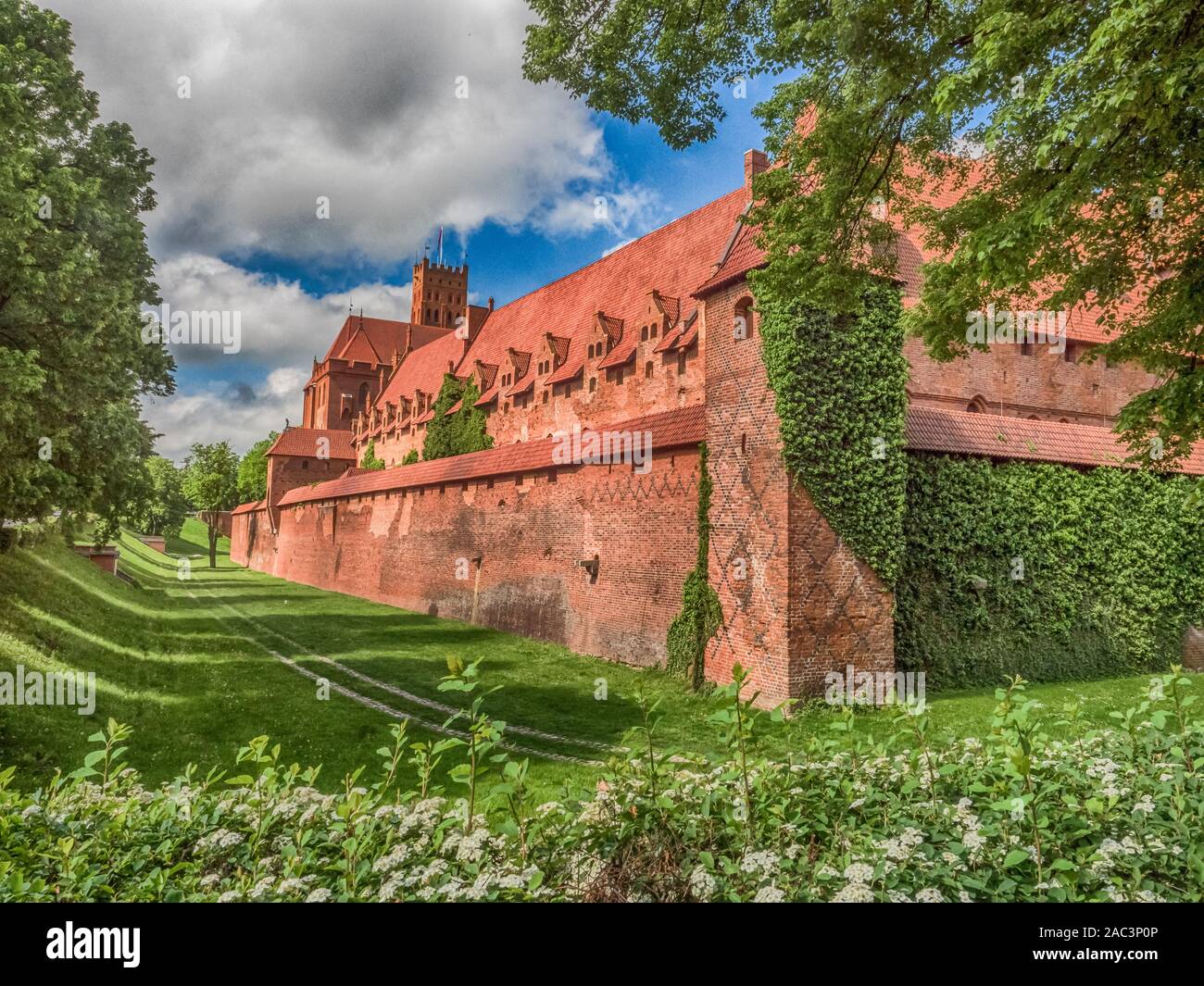Vew pour Château Teutonique de Malbork (Marienburg) en Poméranie. La Pologne. L'Europe Banque D'Images