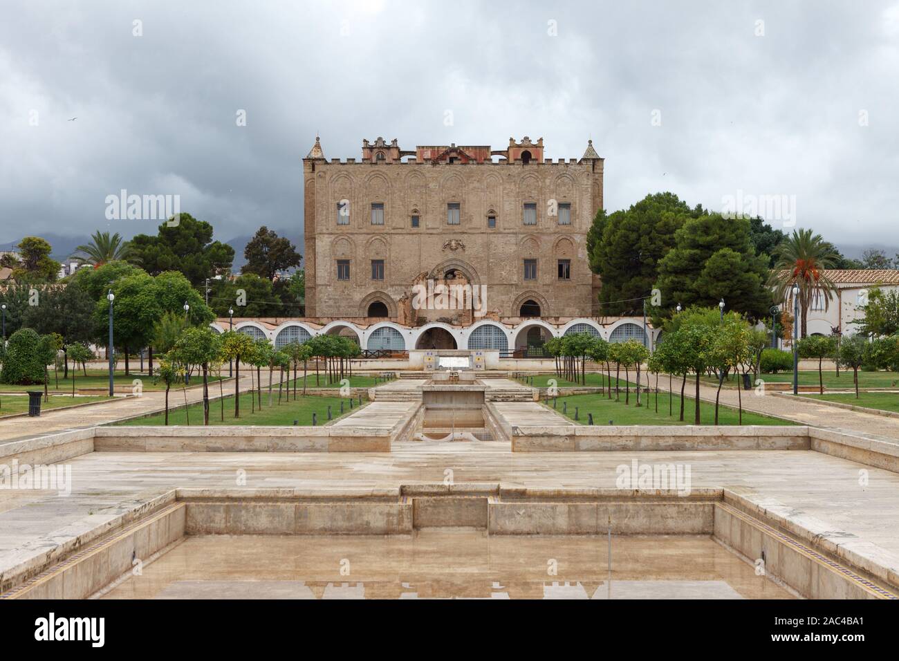 Garden (Jardin de la Zisa Zisa). Palerme, Sicile, Italie Banque D'Images