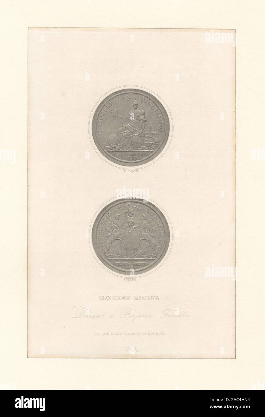 Benjamin franklin medal Banque de photographies et d’images à haute ...