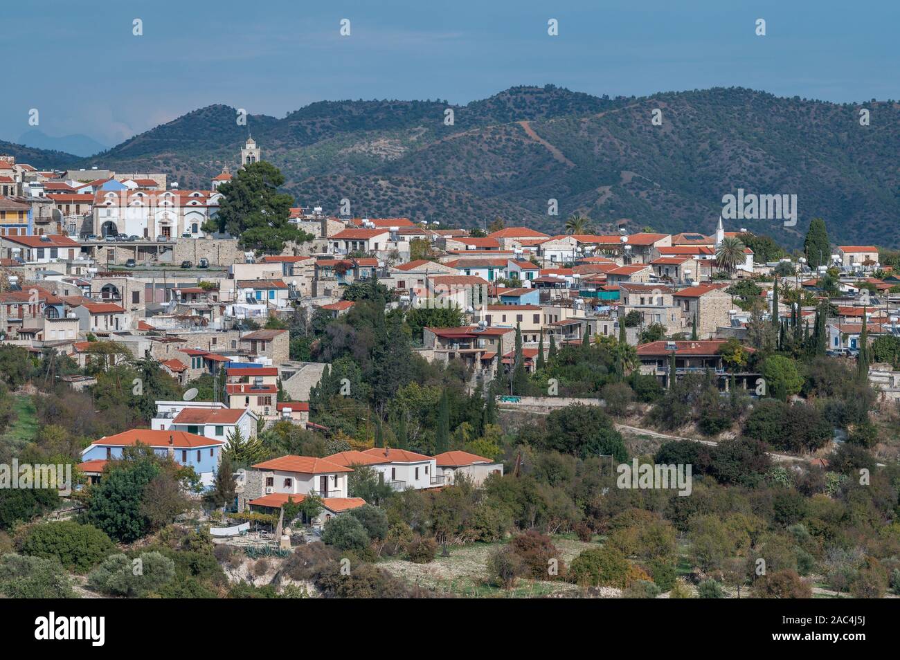 Pano Lefkara, Larnaka, Chypre Banque D'Images