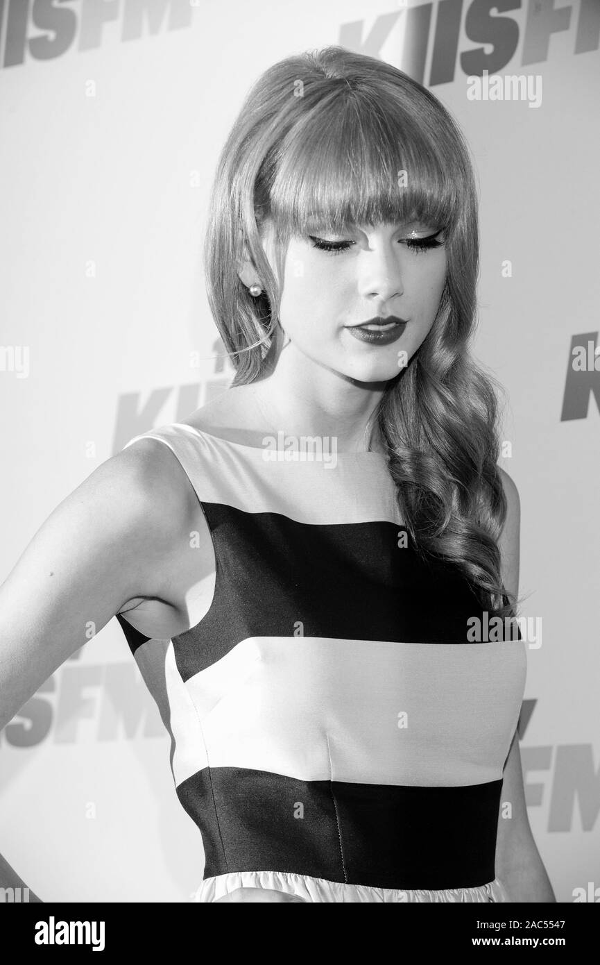 Taylor Swift chanteuse assiste à la radio KIIS FM Jingle Ball 2012 Nokia Theater à Los Angeles. Vivre le 1 décembre 2012 à Los Angeles, Californie. Banque D'Images