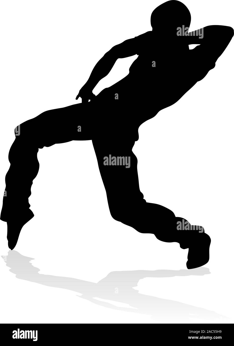 Street Dance Dancer Silhouette Illustration de Vecteur