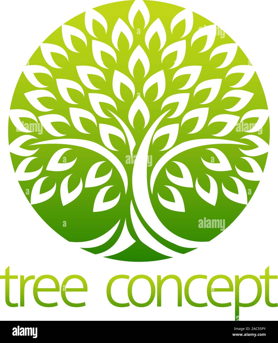 Cercle d'arbres Concept Icône Illustration de Vecteur