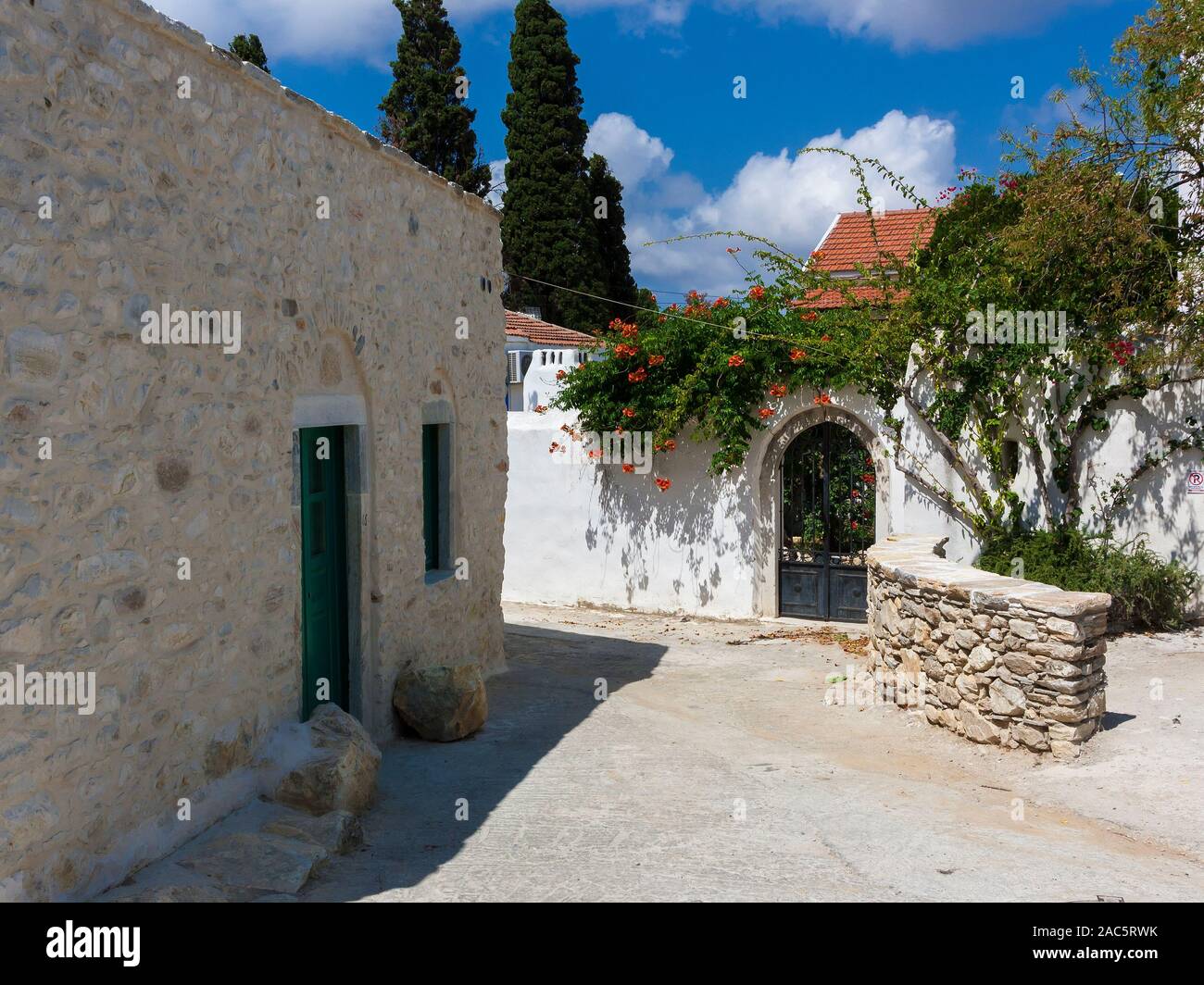 Dans la vieille ville de l'île de Naxos Banque D'Images