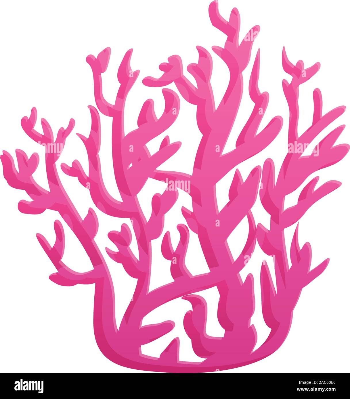 L'icône de corail rose. Caricature de corail rose icône vecteur pour la conception web isolé sur fond blanc Illustration de Vecteur