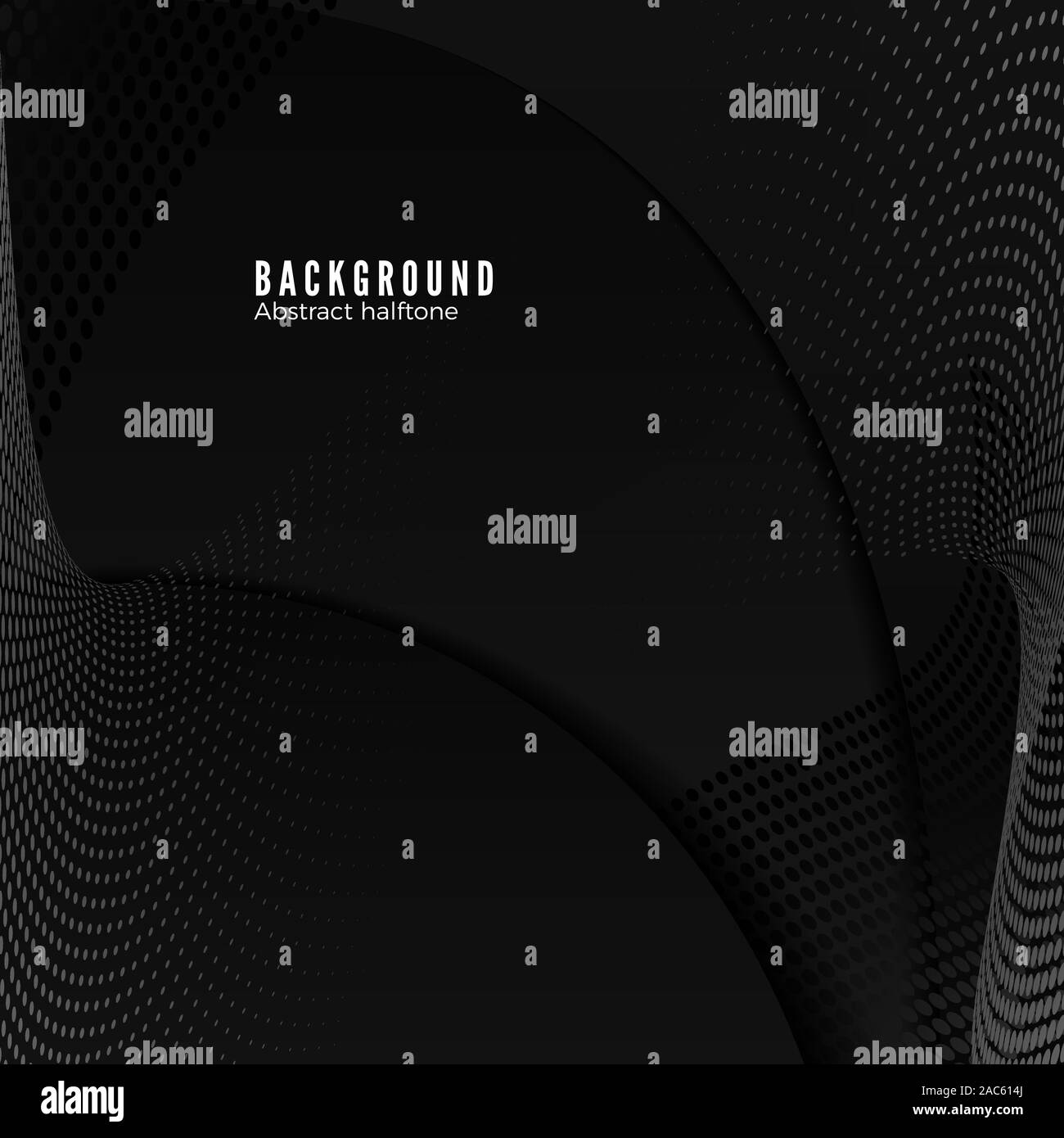 Résumé Contexte En demi-teinte. Élément de demi-teintes sur Blakc Toile de fond. Motion géométrique moderne design pattern. Vector Illustration Illustration de Vecteur
