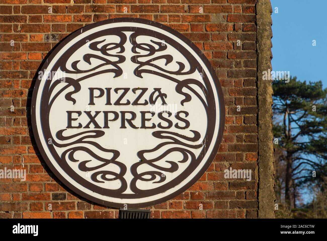Pizza Express signe ou logo Banque D'Images