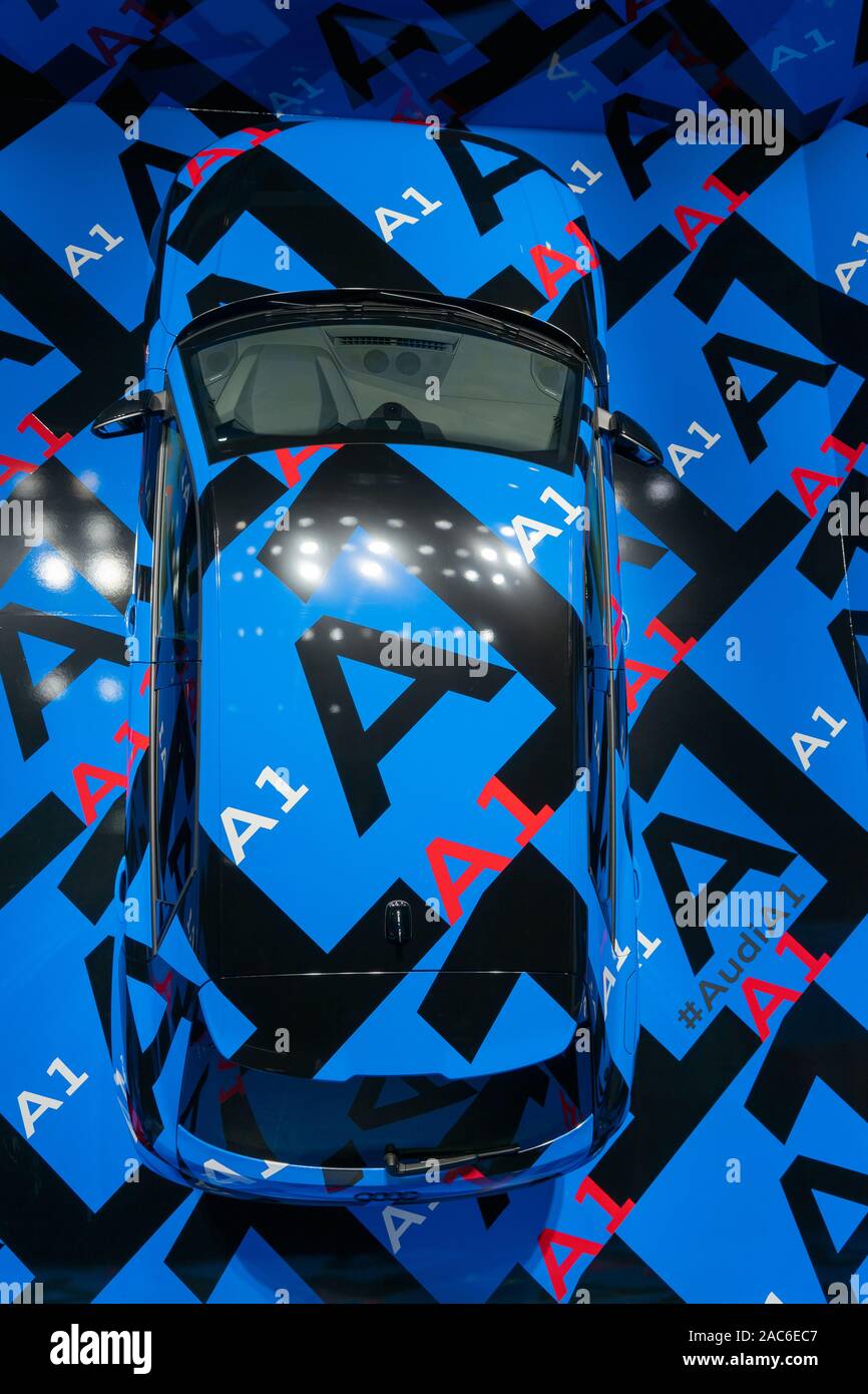 Allemagne, Francfort, 20 Septembre 2019 : Audi A1, de l'AIA 2019 Banque D'Images