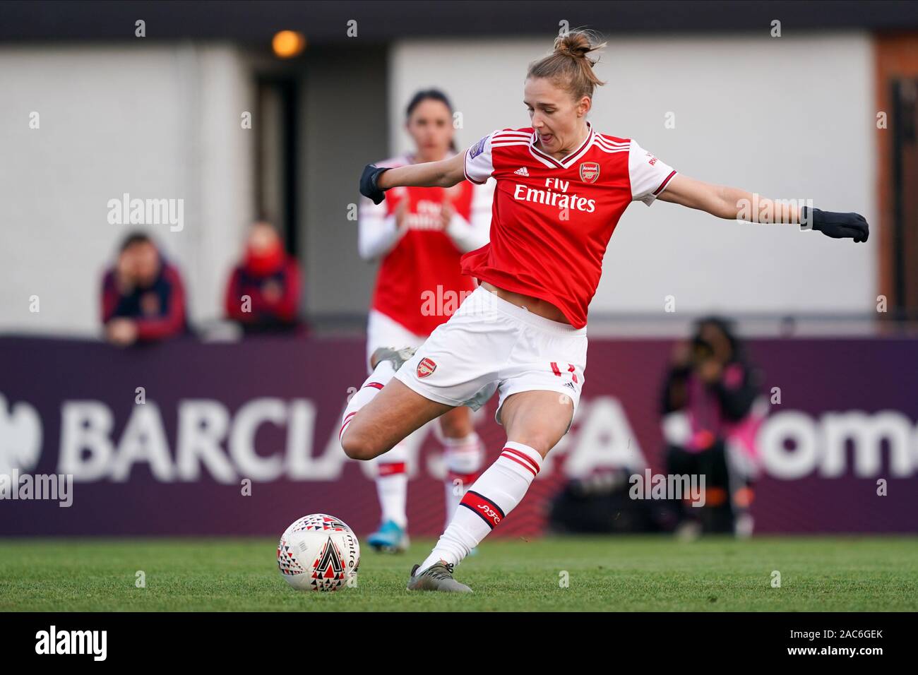 Manchester, UK. 1er décembre 2019. Vivianne Miedema des scores d'Arsenal au cours de la Super Ligue des femmes match entre Arsenal et la ville de Bristol à Meadow Park à Borehamwood, Angleterre le 1 décembre 2019 (photo de Daniela Porcelli/SPP) SPP : Crédit Photo de la presse sportive. /Alamy Live News Banque D'Images