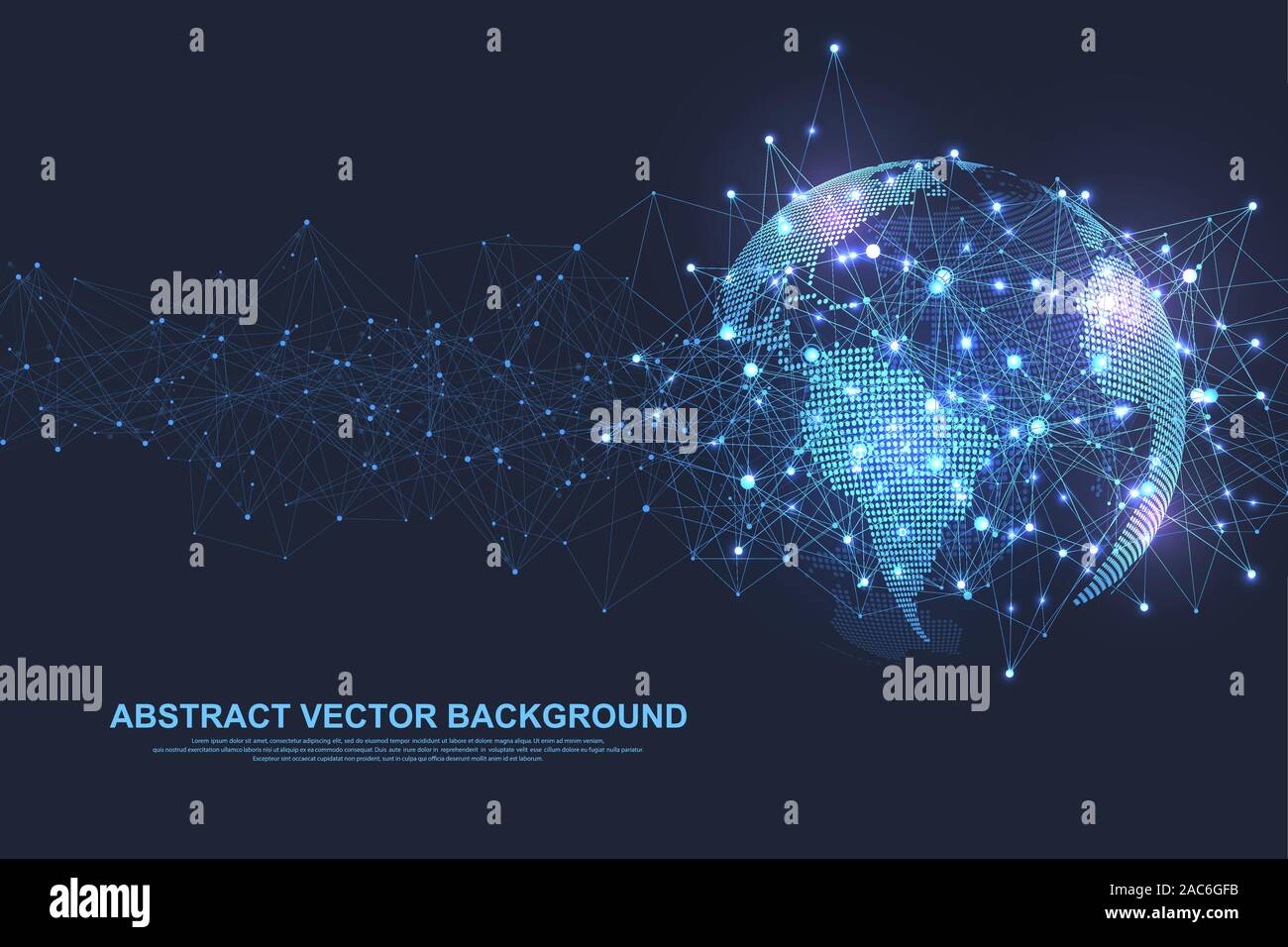 Connexion réseau Global concept social. Big La visualisation de données. La communication réseau. Internet et la technologie. Vector illustration d'entreprise. Illustration de Vecteur