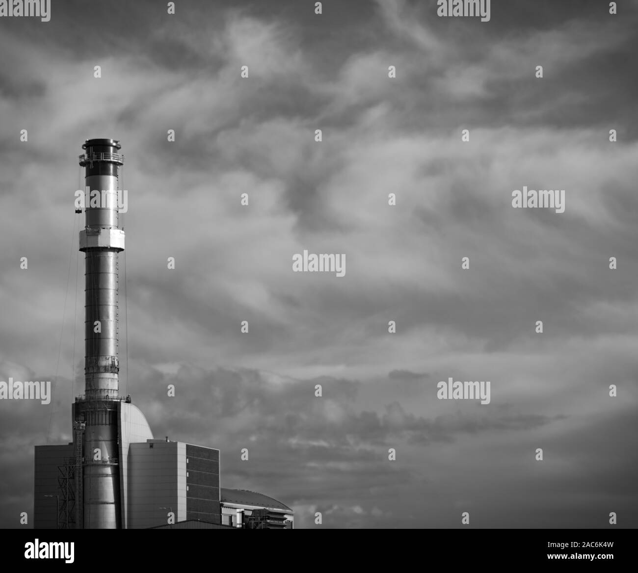 Shoreham power station noir et blanc Banque D'Images