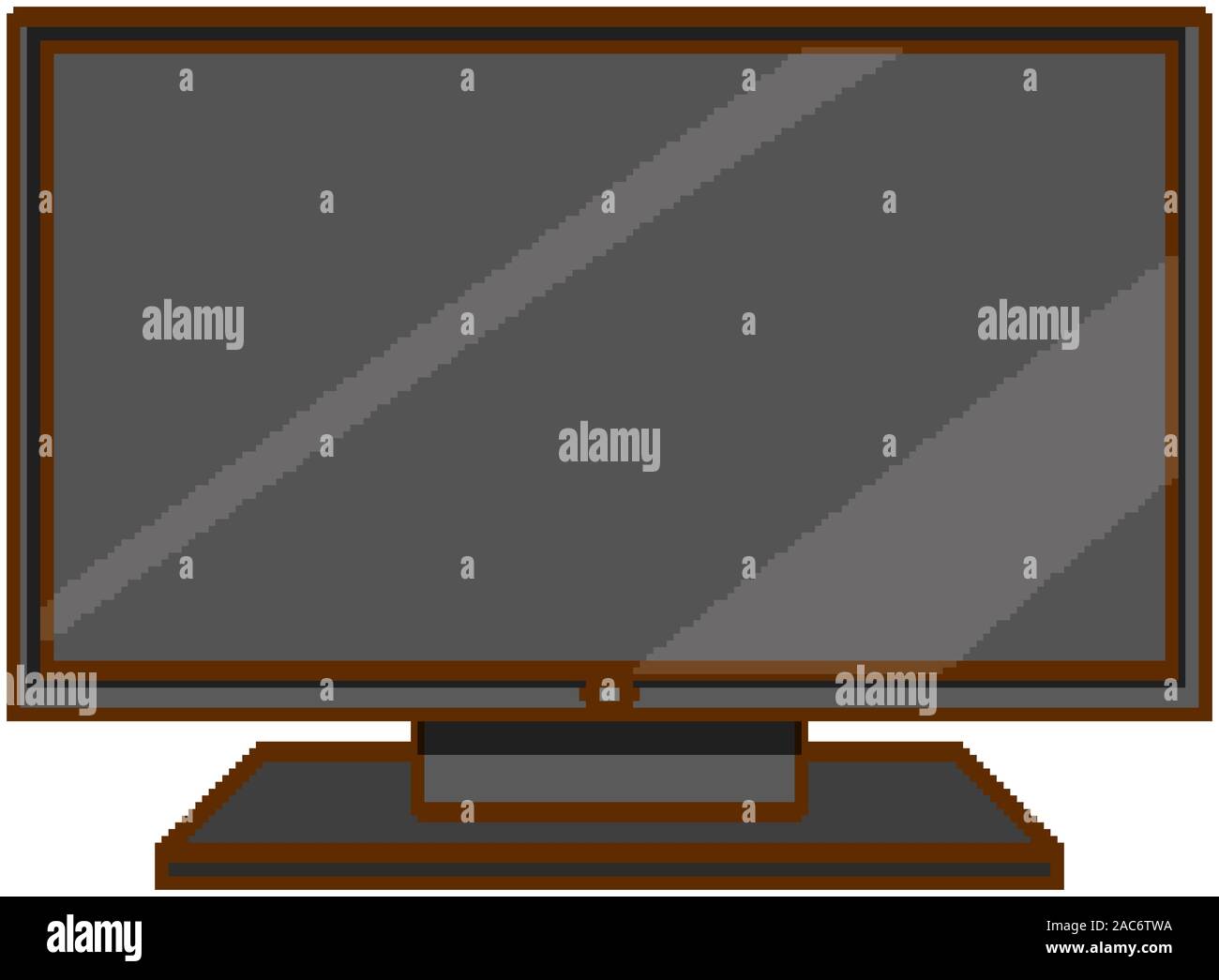 La télévision sur fond blanc illustration Illustration de Vecteur