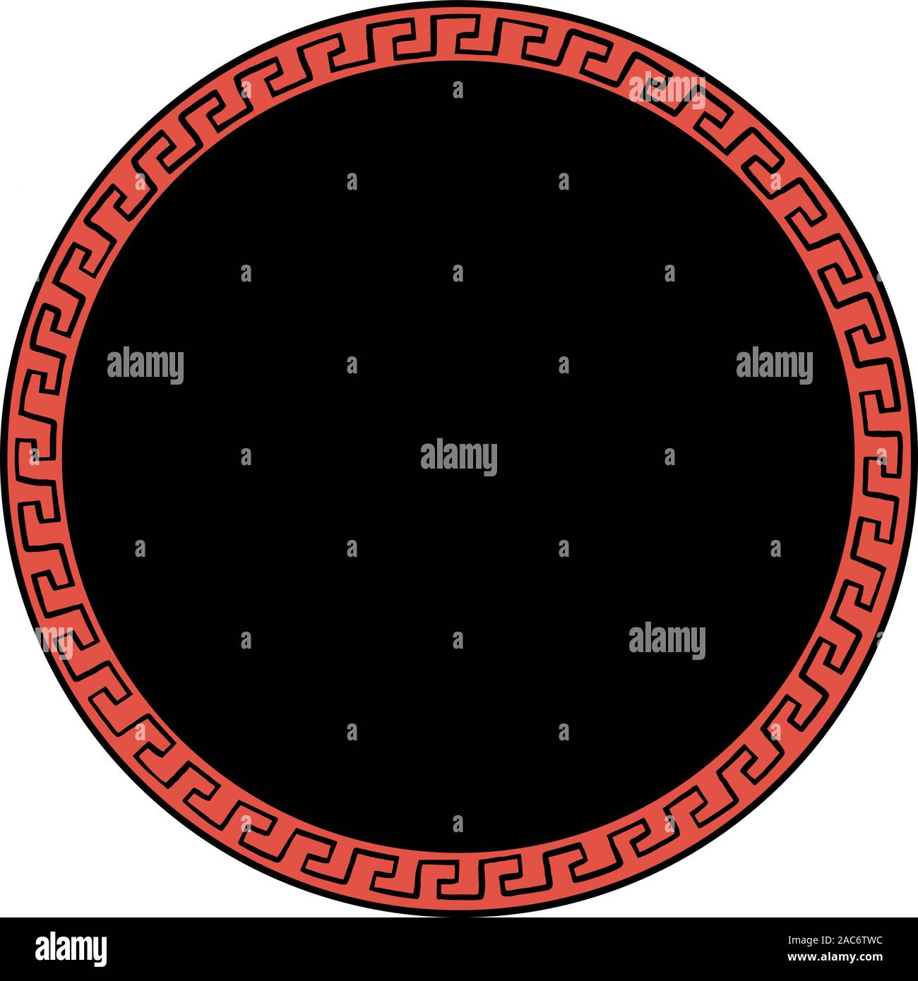 Décor grec ancien fond rond Illustration de Vecteur