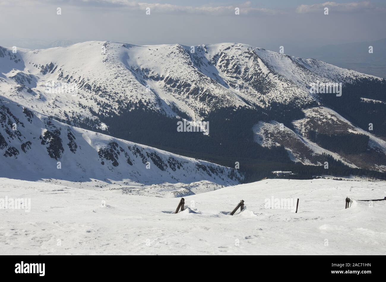 Les stations de ski sur la montagne Chopok, Liptovsky Mikulas, les Basses Tatras, Slovaquie Banque D'Images