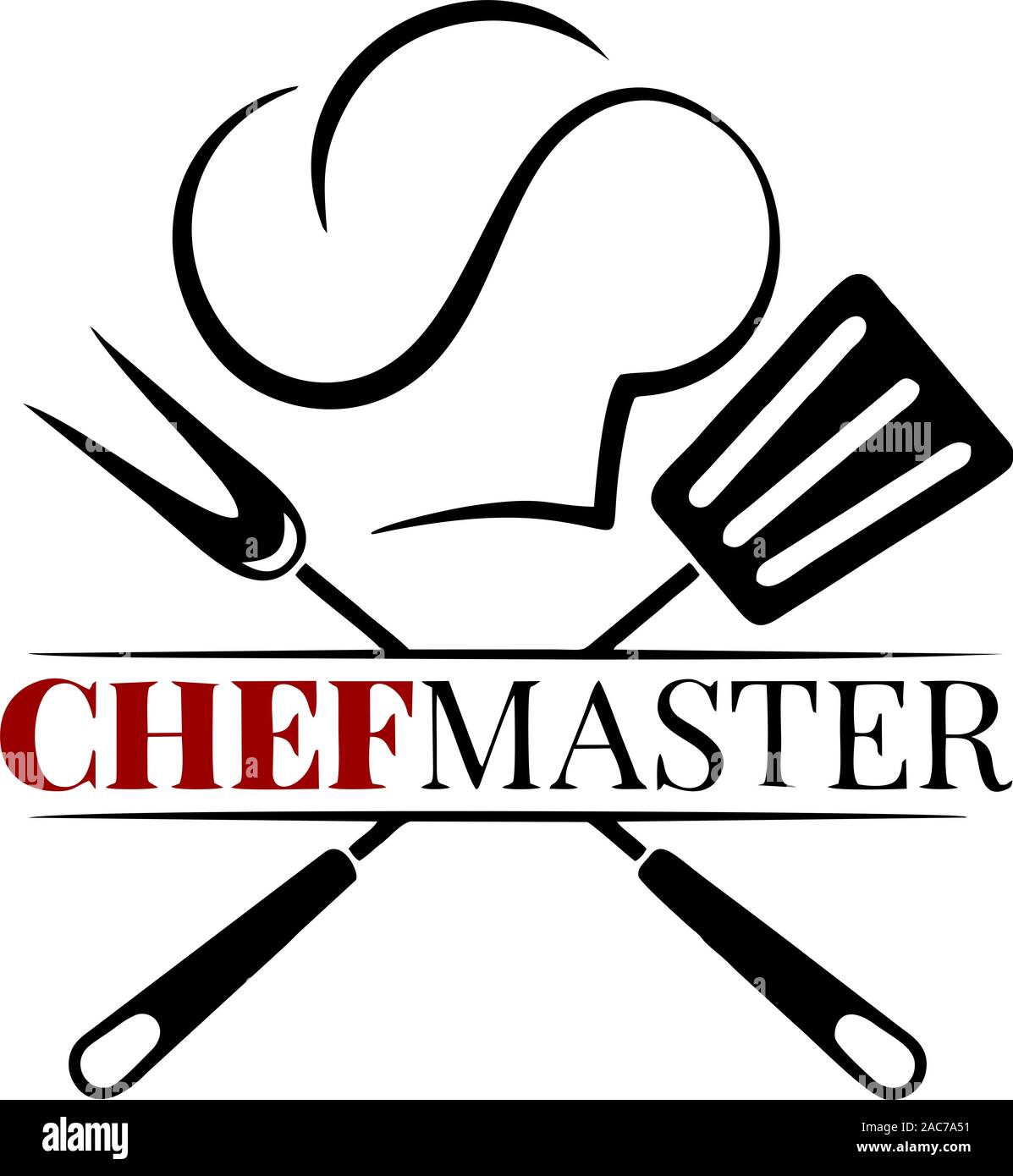 Restaurant chef logo en hd Banque D'Images