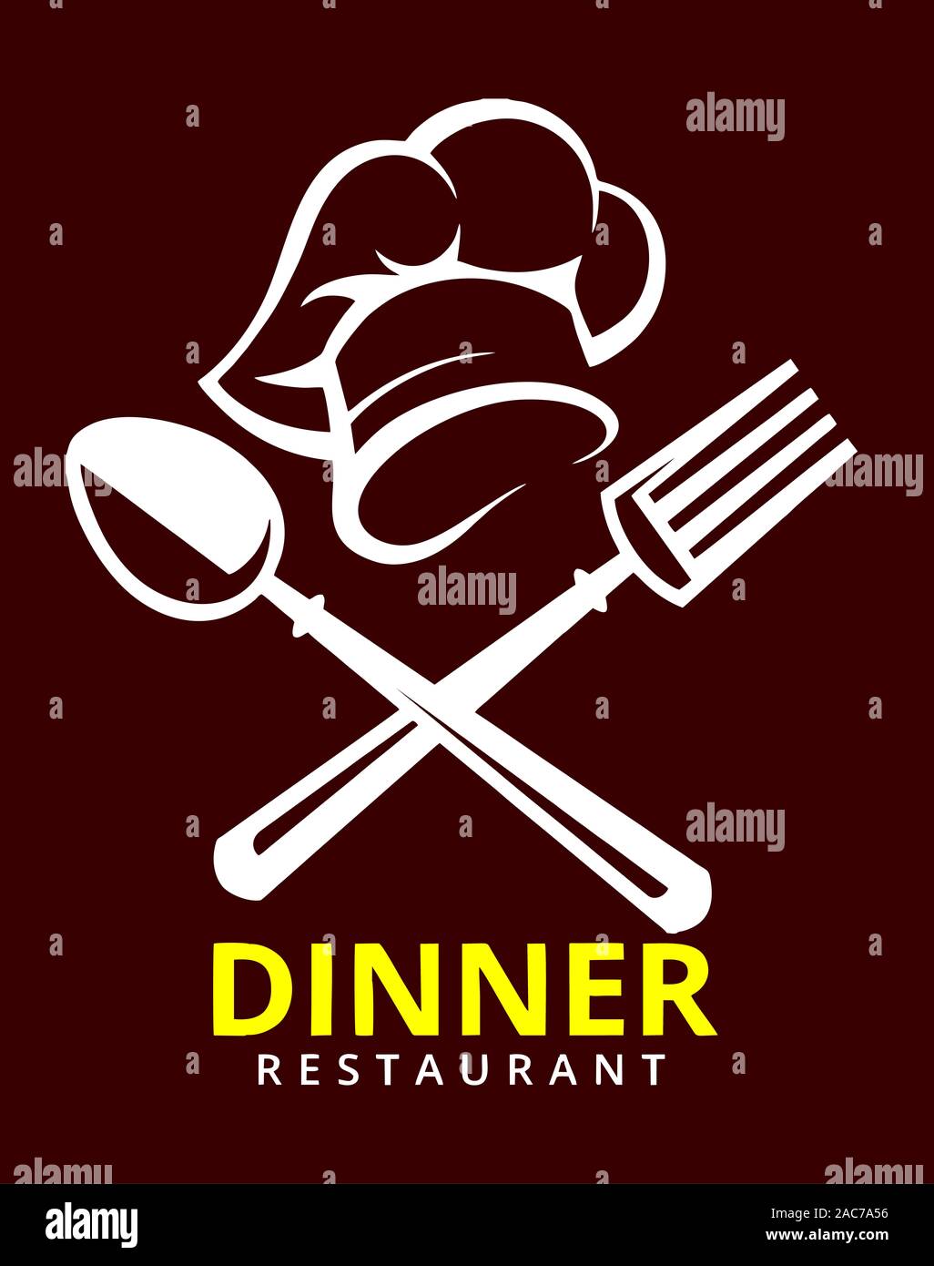 Restaurant chef logo en hd Banque D'Images