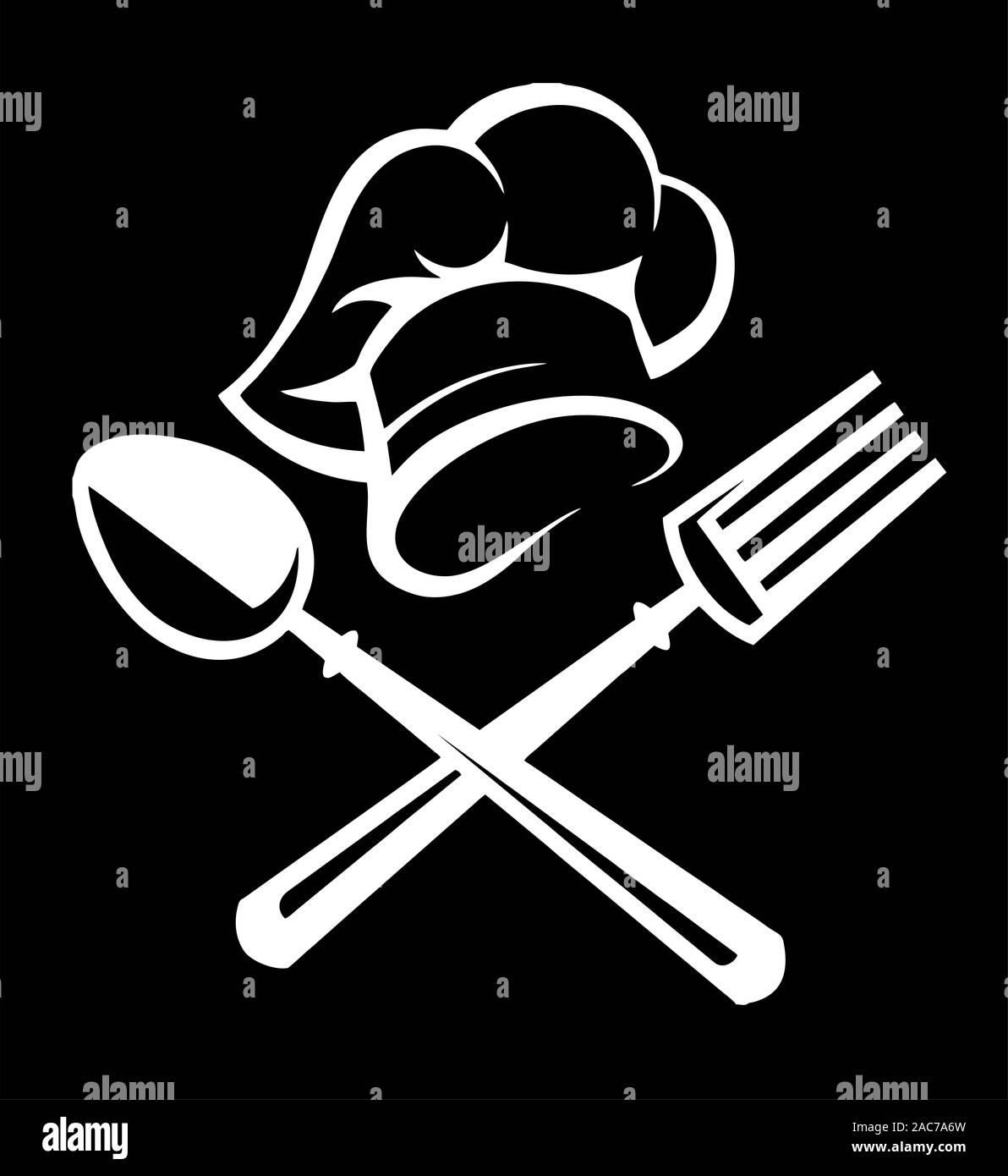 Restaurant chef logo en hd Banque D'Images