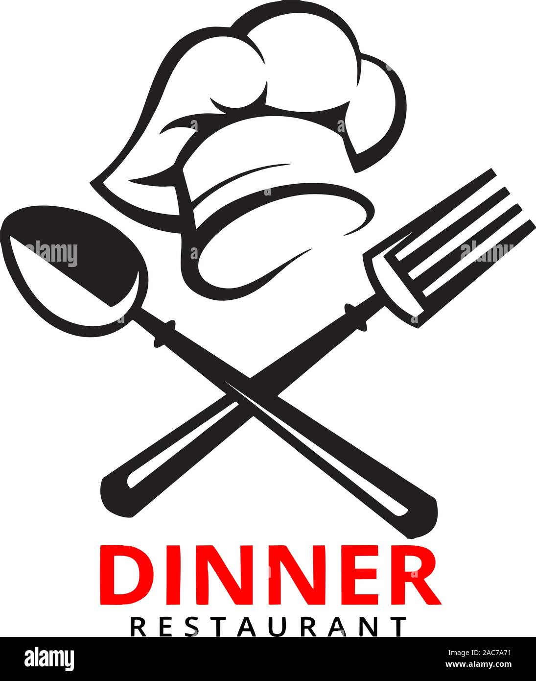Restaurant chef logo en hd Banque D'Images