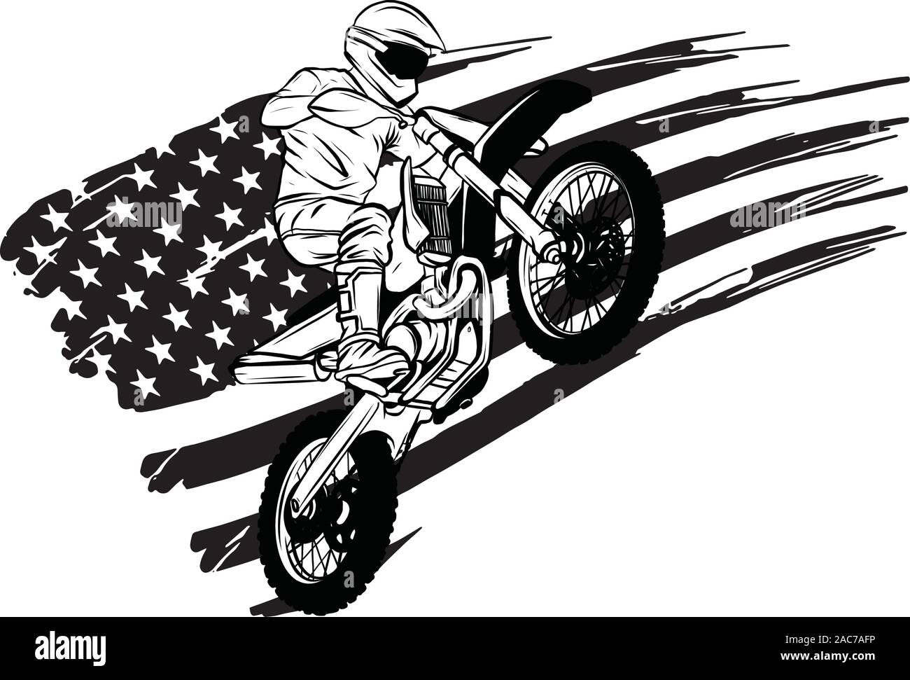 Ride rider motocross le motocross bike vector illustration Illustration de Vecteur