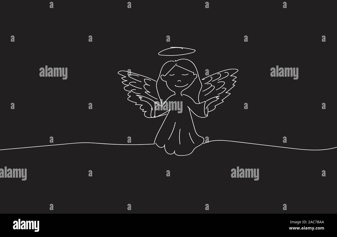 Croquis Dessin D Un Ange Joyeux Noel De Un Petit Ange Vector Illustration Image Vectorielle Stock Alamy