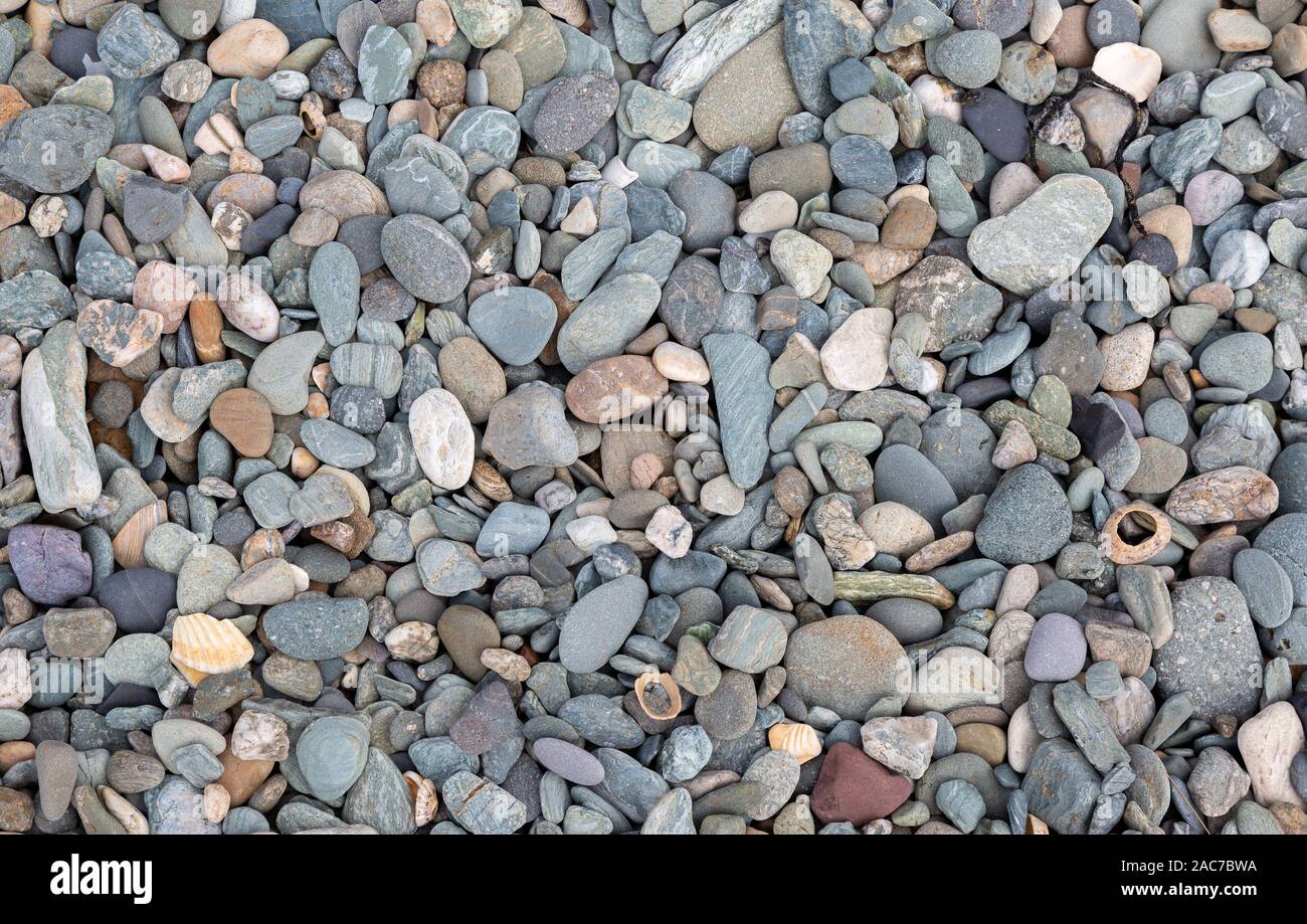 Beach pebbles background Banque D'Images
