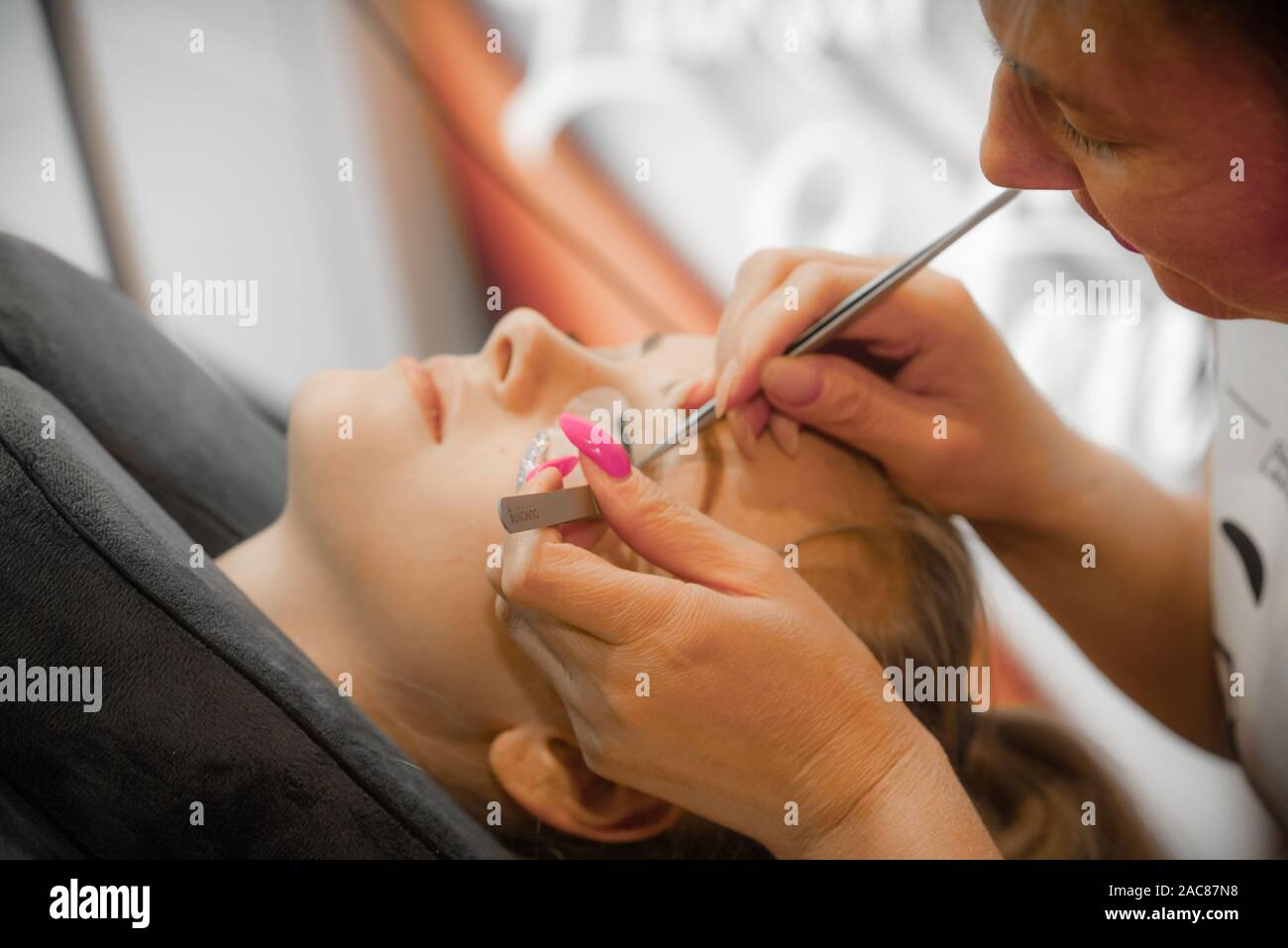 Présentation d'application cil Beauty Show 2019 - Varsovie, Pologne Banque D'Images