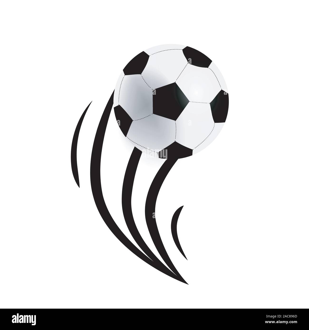 L'icône d'un ballon de football, bnner. Vector illustration. Illustration de Vecteur