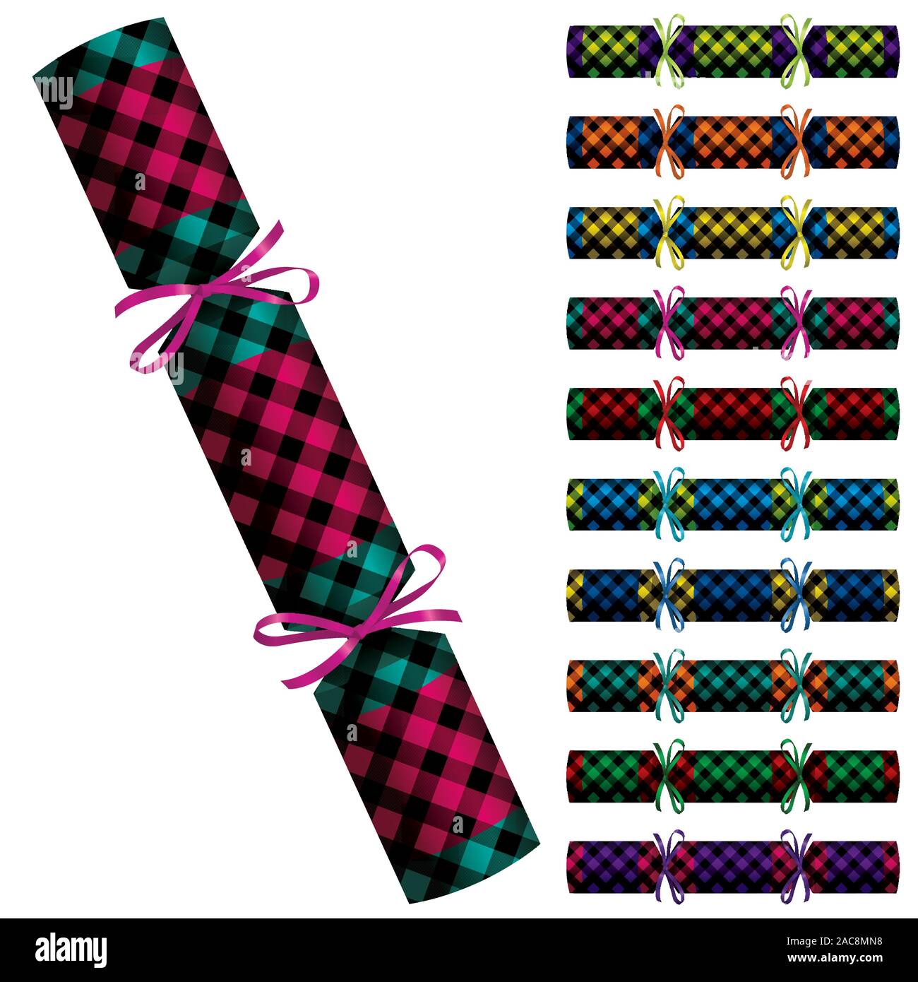 Buffalo plaid brillant les biscuits de Noël en format vectoriel. Illustration de Vecteur