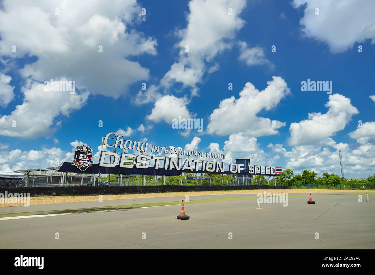 Buriram, Thaïlande - 11 octobre 2019 : Circuit International de Chang à Buriram province, la Thaïlande. Banque D'Images