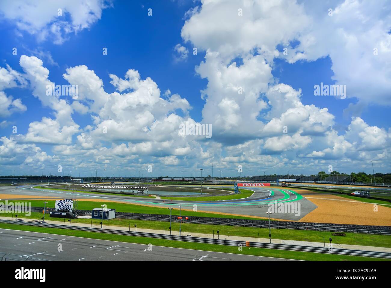 Buriram, Thaïlande - 11 octobre 2019 : Circuit International de Chang à Buriram province, la Thaïlande. Banque D'Images