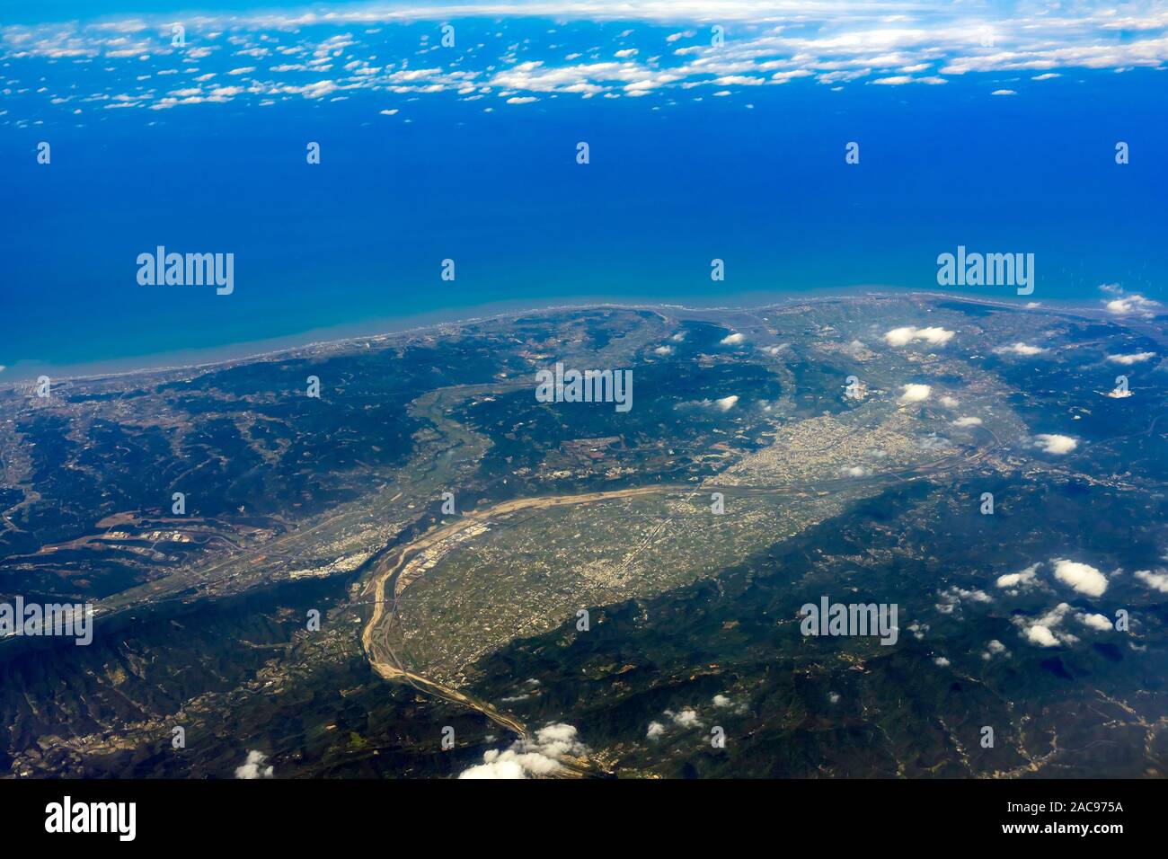 Vue aérienne de l'Miaoli County à Taiwan Banque D'Images