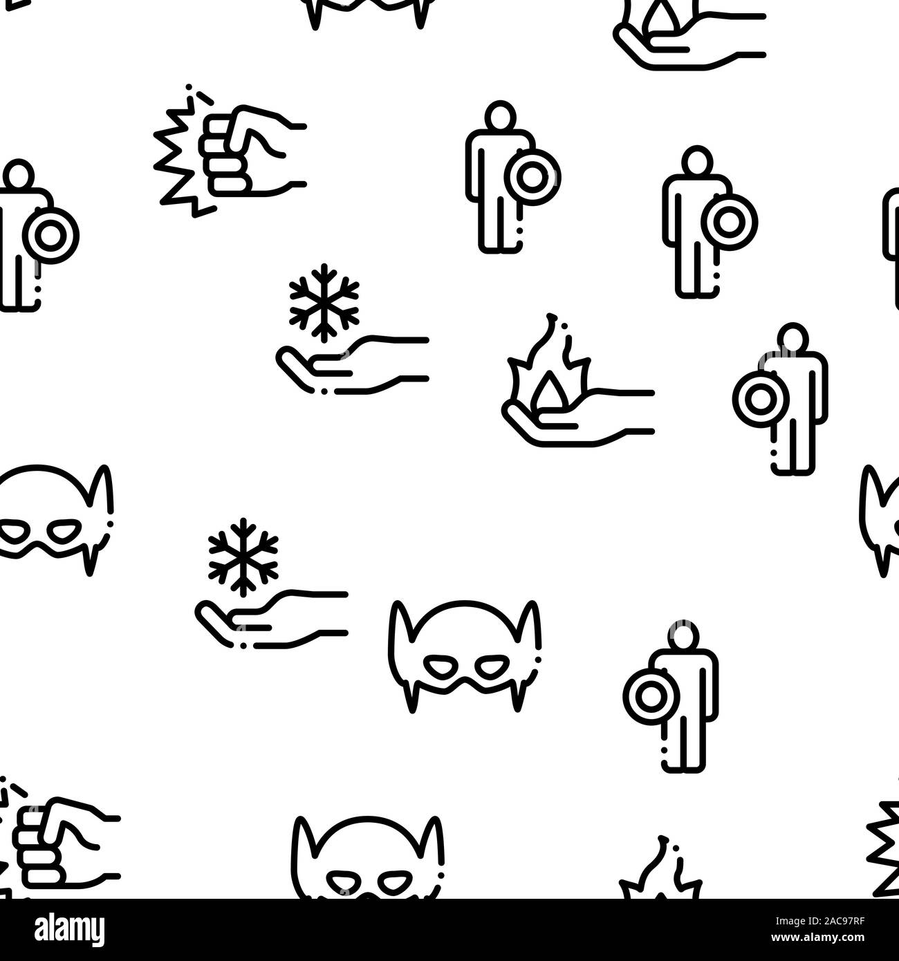 Super Héros Modèle transparente Vector Illustration de Vecteur