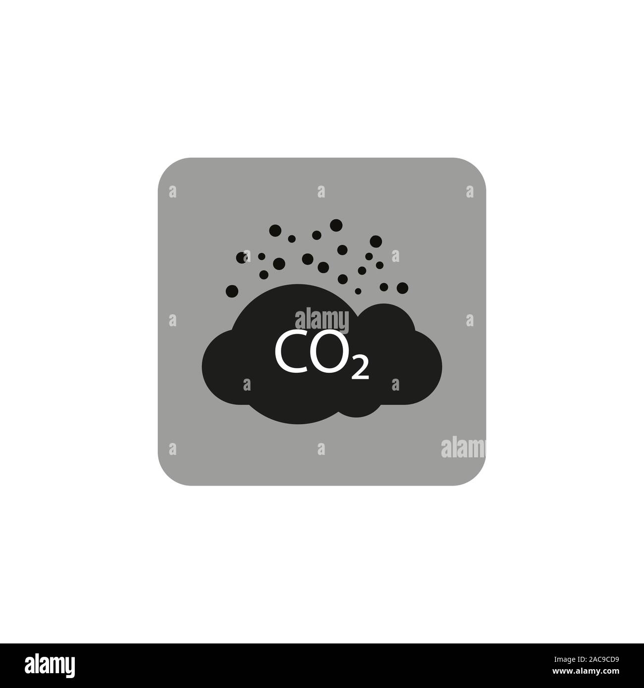 Le dioxyde de carbone, de l'écologie, de l'icône de nuage. Illustration vectorielle, modèle plat. Illustration de Vecteur
