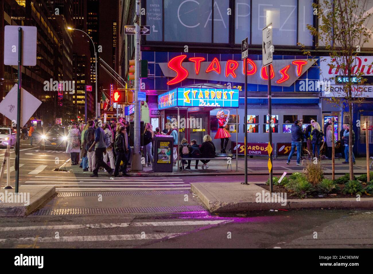 Ellen's Stardust Diner, Broadway, New York City, États-Unis d'Amérique. Banque D'Images
